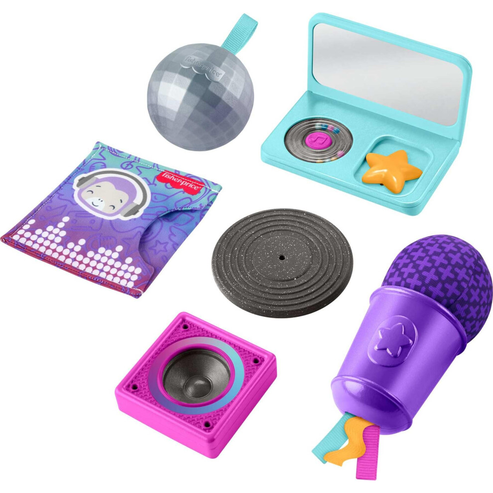 Fisher-Price Baby Toys Mini Me Moments Dj Set, 6-Piece Newborn Sensory Activities For Developmental Play Infants Ages 3+ Months
