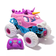Monster Jam Sparkle Smash Fernbedienung Truck, 1:15 Maßstab, RC Monster Truck Spielzeug mit Einhorn Design