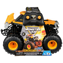 Monster Jam JCB DIGATRON Remote Control Truck, 1:15 Scale RC Monster Truck with 2.4GHz Full-Function Controller, Indoor/Outdoor, Official Vehicle for
