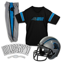 Franklin Sports Carolina Panthers Kids NFL Uniform Set - Youth NFL Team Jersey, Helmet, Pants + Apparel Costume - Official Gear -Youth Medium