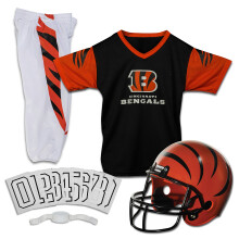 Franklin Sports Cincinnati Bengals Kids Football Uniform Set - NFL Youth Football Costume for Boys & Girls - Set Includes Helmet, Jersey & Pants - Lar