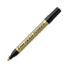 Pilot Metallic Permanent Paint Markers, Guld, Extra Fin Spets, 12-Pack (41700)