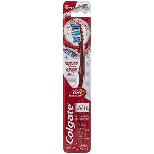 Colgate Colgate 360 Optic White Toothbrush, Medium, 1 Count