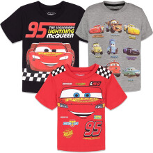 Disney Pixar Cars Lightning McQueen Tow Mater Jungen 3er Pack Grafik T-Shirts Multicolor 4T