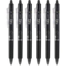 PILOT FriXion Clicker Erasable & Retractable Gel Ink Pens, Fine Point, Black Ink, 6 Count (13601)