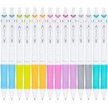 PILOT Acroball PureWhite Stylos à bille rechargeables et rétractables, encre noire, 14 pièces