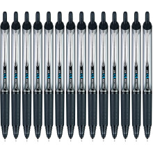 Stylos à bille Pilot Precise V7 RT Rechargeables, Pointe Fine (0,7 mm), Noir, Pack de 14