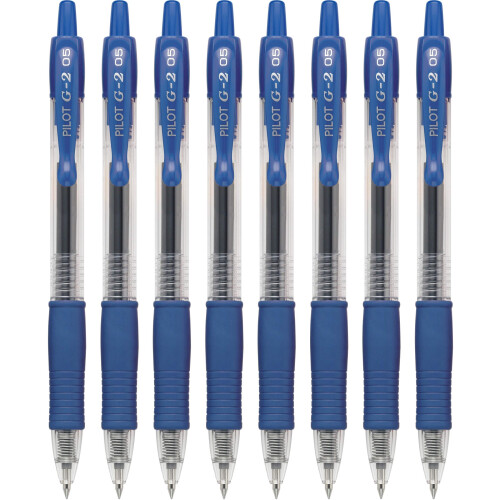 Pilot Pilot, G2 Premium Gelroller, Extra feiner Punkt 0,5 mm, 8er-Pack, Blau