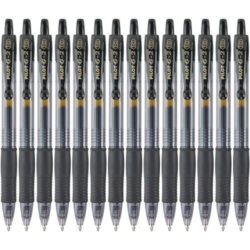 Pilot Pilot G2 Premium Gel Roller Pens, 1 mm, 14er Pack, Schwarz