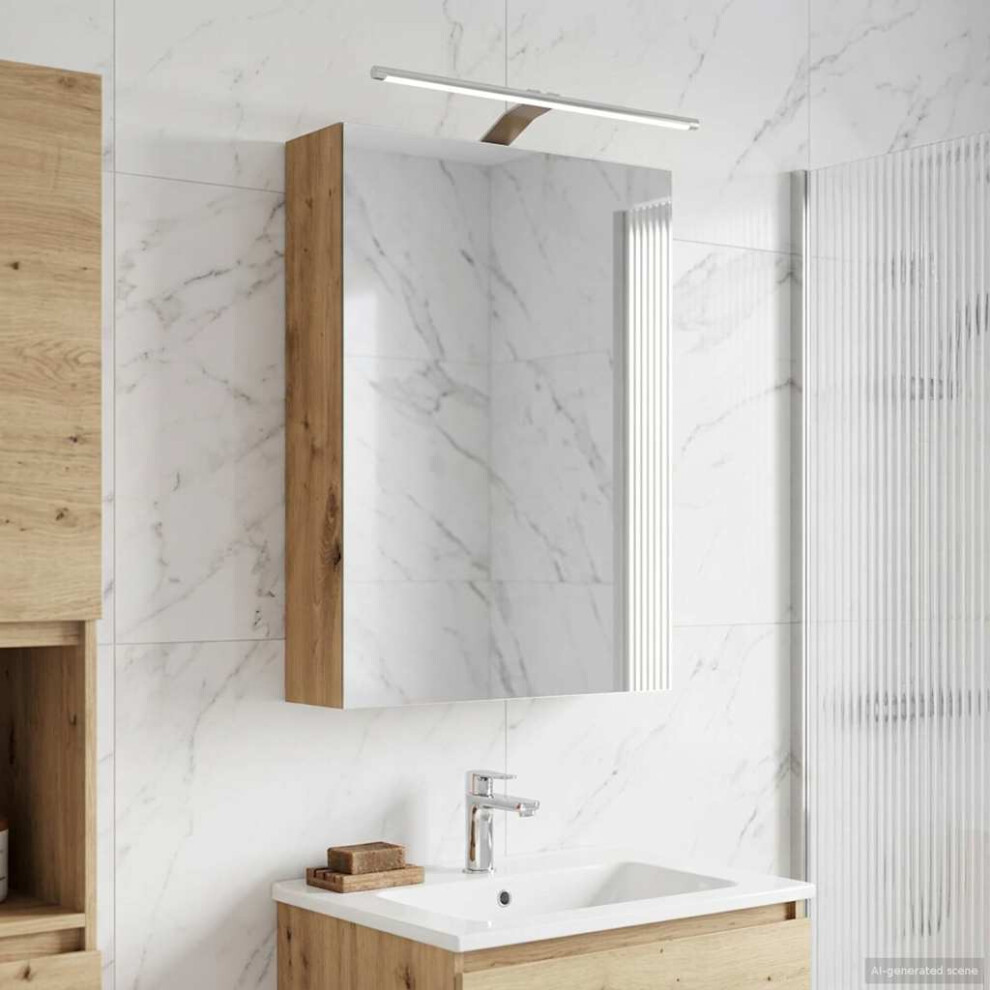 Vidaxl Bathroom Mirror Cabinet Artisian Oak 50 X 14.5 X 70 Cm