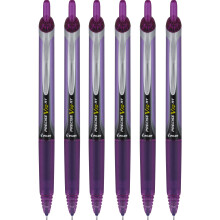 Stylos à encre liquide rétractables PILOT Precise V10 RT, pointe épaisse, 1,0 mm, encre violette, 6 pièces