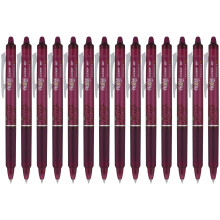 Pilot, FriXion Clicker Erasable Gel Pens, Fine Point 0.7 mm, Pack of 14, Burgundy