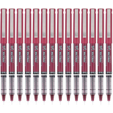 Pilot, Precise V5, Capped Liquid Ink Rolling Ball Pens, Extra Fine Point 0.5 mm, Burgundy, Pack of 14