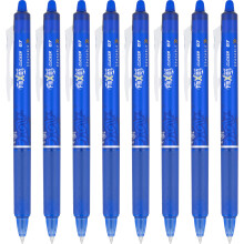 Pilot, FriXion Clicker Erasable Gel Pens, Fine Point 0.7 mm, Pack of 8, Blue