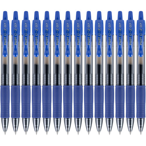 Pilot Pilot G2 Premium Gel Roller Pens, feine Spitze 0,7 mm, Blau, 14er Pack