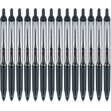 Stylos Roller Pilot Precise V5 RT Rechargeables & Rétractables, Pointe Extra Fine 0.5 mm, Noir, Pack de 14 - Idéal pour École