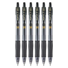 PILOT G2 Retractable Rollerball Gel Pens, Bold Point, 1.0mm, Black Ink, 6 Count