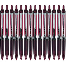 Pilot, stylos-bille rétractables et rechargeables V5 RT, pointe extra-fine 0,5 mm, bordeaux, pack de 14