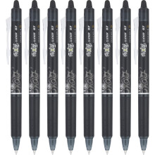 Pilot, FriXion Clicker Erasable Gel Pens, Fine Point 0.7 mm, Pack of 8, Black