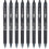 Pilot Stylos à gel effaçables Pilot FriXion Clicker, Pointe fine 0,7 mm, Pack de 8, Noir 1