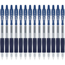 Pilot, bolígrafos de gel G2 Premium, punta extrafina 0.5 mm, pack de 14, azul marino