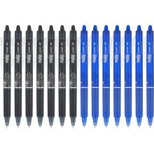 Pilot, FriXion Clicker Erasable Gel Pens, Fine Point 0.7 mm, Pack of 14, Black & Blue