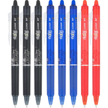 PILOT FriXion Clicker Bolígrafos Gel Borrables, Recargables y Retráctiles, Punta Fina, 8 Unidades (17219)