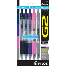 Stylos Gel PILOT G2 Harmony Edition Limitée, 0.7mm, Pointe Fine, 5 Couleurs