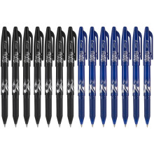 Bolígrafos de gel borrables y recargables PILOT FriXion, punta fina, tinta negra y azul, 14 unidades