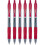 Pilot PILOT G2 Nachfüllbare Gelroller, Breite 1,0mm, Burgunderfarbe, 6 Stück 1