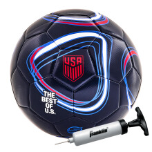 Franklin Sports Official US Soccer Federation (USSF) Soccer Ball + Pump - Size 5 Regulation Ball for Youth + Adult Players - Premium Cover + Construct