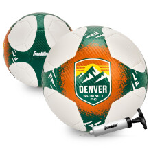 Franklin Sports NWSL Denver Summit Soccer Ball - Official Size 5 Soccer Ball - Regulation Size + Weight for Kids + Adults - Boys + Girls - Official Te