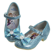Disney Frozen Schuhe - Mädchen Mary Jane Ballerinas mit Schleife - Elsa Anna Prinzessinnen Kostüm