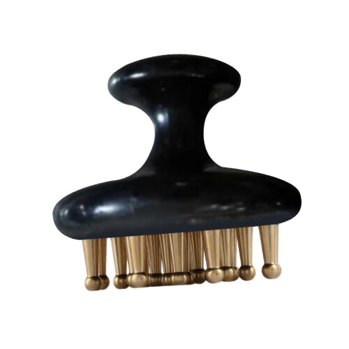 (Short Handle 19Teeth) Scraping Massage Brush for Body Relaxation, Wood Handle, Versatile Drainage Tool 2