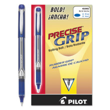 Penna Rollerball Precisa Grip, Punta Bold, 1.0mm, Inchiostro Blu, 1 Dozzina