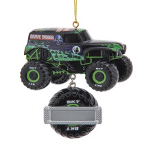 Kurt Adler 3,5 Zoll Monster Jam Grave Digger Ornament zur Personalisierung