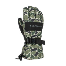 Carhartt Kids' Waterproof Insulated Gauntlet Glove, Retro Duck Camo, Medium