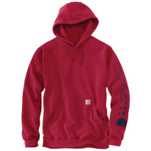 Carhartt Herren Sweatshirt mit Logo-Ärmeln, Industry Red, Größe S