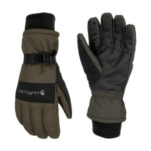 Carhartt Men's Waterproof Insulated Knit Cuff Glove, Tarmac Black, X-Large