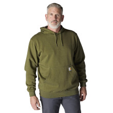 Carhartt Men's Loose Fit Midweight Logo Sleeve Graphic Sweatshirt, Dark Bronzed Green Heather, Small