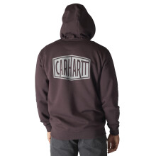 Carhartt Men's Rain Defender Loose Fit Midweight Logo Graphic Sweatshirt, Dark Sepia, 4X-Large