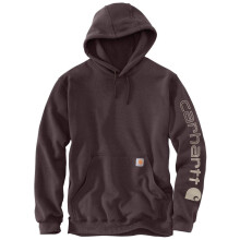 Sudadera con Capucha Carhartt Hombre Ajuste Amplio Logo Manga, Sepia Oscuro, X-Grande