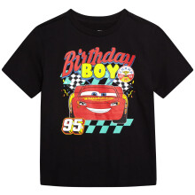 Disney Geburtstagsjunge Shirt - Mickey Mouse Cars Lightning McQueen Toy Story Crewneck Kurzarm T-Shirt (3T-7)