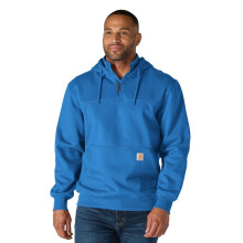 Carhartt Men's Rain Defender Loose Fit Heavyweight Quarter-Zip Sweatshirt, Dark Horizon Blue, Large
