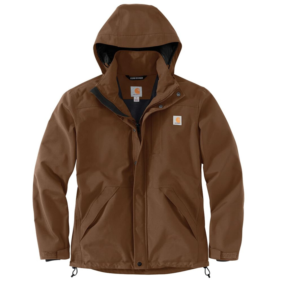 Carhartt Men's Storm Defender Loose Fit Heavyweight Jacket, Red Duck, Medium