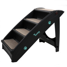 Actiaspet Lightweight Foldable Pet Stairs Black