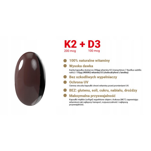 Alto Pharma K2 + D3 4000Iu + Olej MCT 120 kapsułek 1