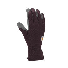 Carhartt Women's High Dexterity Padded Palm Touch Sensitive Long Cuff Glove, Blackberry Grey, Medium