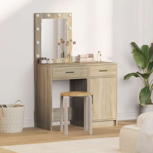 VidaXL vidaXL Dressing Table 2 pcs Brown 50 x 41 x 135 cm Engineered wood