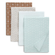 Delta Children Couvertures de Recevoir en Muslin 100% Coton pour Bébé - 47x47 Pouces (Pack de 4)